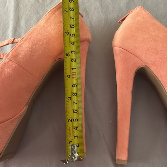 Qupid peach heels women’s size 8 - Picture 12 of 12
